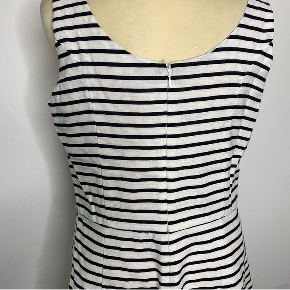 Tiana B. White and Black Striped Fit and Flare Dress - Picture 8 of 12